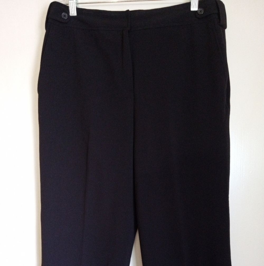 Larry Levine cropped black pants women size 8